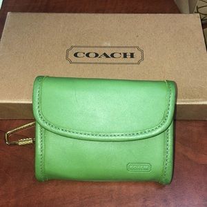 Coach mini wallet with key chain